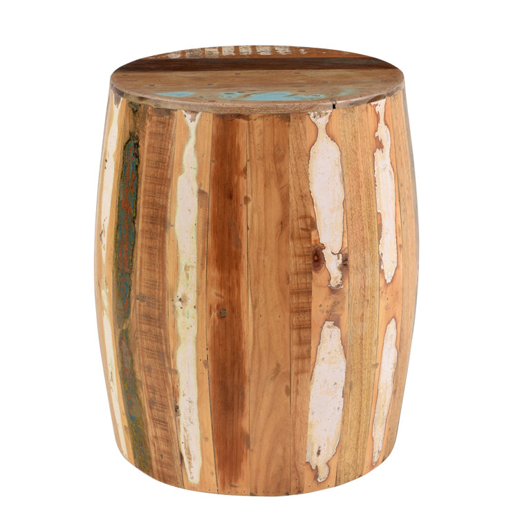 Loon Peak® Katahdin 20'' Tall Solid Wood Drum End Table & Reviews Wayfair